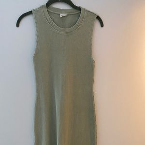 Wilfred Free Aritzia body con dress, sage green, thigh length